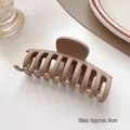 Matte brown oversized hair claw clip for elegant bun hairstyles, measuring 9cm in length - Milk Coffee Keel