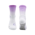 Pro basketball socks featuring purple to white gradient with non-slip cushioned sole - Kids One Size / Purple/White