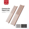 Set of two rose gold pet steel grooming combs for dogs and cats in sizes 16.5cm and 19cm - Paint Gold