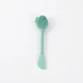 Dual-head silicone face cleanser brush and mask applicator in mint green color - Double-headed Knife-shaped / Green