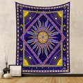 Bohemian tarot sun and moon phase tapestry with astrology constellations for room wall decor - 73X95CM/Brushed Fabric / GT230240 Purple Gold Astrology