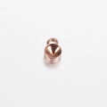 Detailed view of a round rose gold pendant base with bail for DIY jewelry making - MP493 Rose Gold Style (6mm)