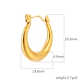 Orecchini a cerchio dorati a forma di U con specifiche di misura 20,6mm e peso 2,7g - Piccolo / Oro