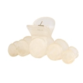Detalle de la pinza para el cabello de PS crema translúcida con su resorte de metal - Empaque a granel / 10CM Beige Gelatina