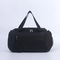 Bolsa deportiva negra multifuncional con asas reforzadas y bolsillo lateral de malla - Negro