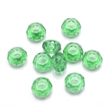 Faceted green transparent crystal glass beads for DIY jewelry making and earring design - 8*14MM Coreless / Grass Green