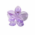Translucent purple flower hair claw clip with stylish five-petal floral design for women - 8cm Transparent Purple