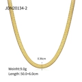 Flache 18K vergoldete Schlangenkette aus Edelstahl mit glatter Schuppenstruktur - Klassische Schlangenkette (JDN20134-2)