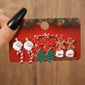 Detail view of a 6-pair Christmas earring set with Santa Claus and festive holiday charms - E1251-1 (6 Pairs Christmas Set)
