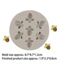 Stampo ape in silicone grigio chiaro per fondente e cioccolato con tre api campione - Stile 1 / Grigio
