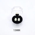 Halloween 11mm vampire fangs cosplay teeth in transparent octagonal gift case - Dentures (11MM) / Ivory White
