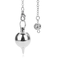 Silbernes Vintage-Pendel aus Metall mit vierlagigem Turmdesign und passender Kette - Stil 4