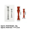 Moule en silicone pour colonnes romaines et franges à glands pour loisirs créatifs - Colonne Romaine Grise