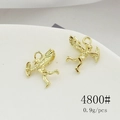 Ciondolo Cupido dorato in lega con strass per creazioni di orecchini fai-da-te - 4800# Oro Cupido