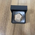 Decision maker dice in a black gift box for selecting dinner options like Burgers or Chinese - Black Ink Food B (Boxed)