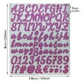 Self-adhesive 1-inch purple glitter letter and number stickers for DIY crafts - Script / Pink