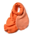 Sciarpa arancione vivace effetto cashmere con fine trama plissettata per il caldo inverno - 68*200cm / Rosso Arancio