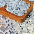 Bamboo-shaped 6x12mm blue and white porcelain style glass beads for DIY jewelry making - 6x12mm/Per Piece / Light Grey/Blue White Smudge