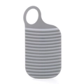 Grey portable plastic washboard with anti-slip wave texture and ergonomic handle - OPP Bag / Gray