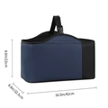 Opvouwbare geïsoleerde picknickmand draagbare koeltas voor buiten camping reizen opslag. - Blauw/Zwart