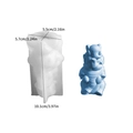Translucent stacked elephant silicone mold with finished 10.1cm blue resin craft sculpture - Stacked Elephant
