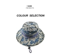 Men's outdoor tactical digital camouflage boonie hat with adjustable chin strap - One Size Adjustable / Blue Digital Camouflage Style (3)