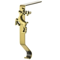 Support de chaussette renne en métal doré antique pour cheminée avec patin antidérapant - Style Renne Bronze Antique (CJ009)