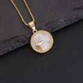 Golden 18K gold-plated 12 zodiac Taurus necklace with white shell and stars - 2#Taurus