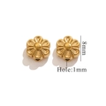8mm goldene Blumen-Abstandshalter aus Edelstahl mit 1mm Loch für DIY Schmuckherstellung - Nr. 99 (8 mm) / Gold