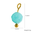 Faceted turquoise bead pendant with gold metal ring 11.6mm x 5.4mm for DIY jewelry - Turquoise Faceted Gemstone