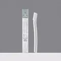 Single safety folding eyebrow razor with transparent short handle in retail packaging - Transparent Short Handle Single