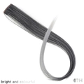 One-piece clip-in hair extension with a smooth black to greyish white gradient effect - Black Grey Gradient (67H)