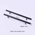 Set of two 19cm black matte metal handles for DIY resin trays and cabinets - Metal Handle 19cm Black