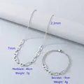 Silver stainless steel pig nose chain jewelry set with 46cm necklace and 19cm bracelet - Style 4 Bracelet (Steel Color)