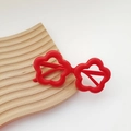Kids red flower-shaped glasses frame made of glossy plastic for party decoration - Single Frame / Red