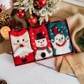 3er-Pack Weihnachts-Sockenbox mit Korallenvlies-Socken, Nikolaus- und Rentier-Motiv - Einheitsgröße / Weihnachtsmann, Schneemann Und Eisbär Stile (8010 Bearded Santa)