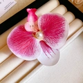 Lycris orchid acrylic hair clip with pink gradient petals and pearl detail - 7# Duckbill Clip - Pink Gradient Orchid Style
