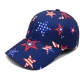 Detail of navy blue baseball cap with stars and stripes patterns and fine stitching - M(56-58cm) / Navy Star Flag Element (2#)