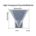 Stampo in silicone a piramide da 50mm ad alta trasparenza per resina DIY spessore 3mm - Piramide ad Alta Trasparenza 2 pollici