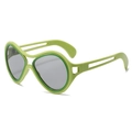 Gafas de sol Y2K verde claro de gran tamaño con montura gruesa y geométrica - Montura Verde Lente Gris