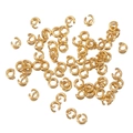 Golden plated stainless steel jump rings for DIY jewelry making and necklace connectors - 0.6x3mm / Gold