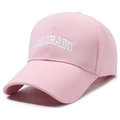Gorra de béisbol rosa con bordado COLORADO blanco y visera curva alargada - Rosa