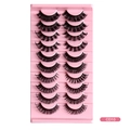 10 pairs pack of dense Russian D curl false eyelashes style CD10 in pink tray - Russian Mix and Match Dense Style (CD10)