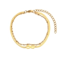Double-layer 18K gold-plated stainless steel bracelet with infinity charm and beads - Infinity Style (B0313)
