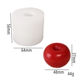 3D red apple silicone mold for DIY candles and soap with detailed size specifications - J26 Apple