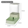Automatic mint green gravity water dispenser for pets with size dimensions 28.9x16.8x29.3cm - Waterer / Basic Style / Green