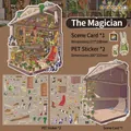 The Magician 2.5D building scene sticker kit with PET stickers and scene cards - The Magician
