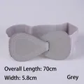 Grey elastic waist belt with infinity buckle, 70cm length and 5.8cm width for women - 70cm / Gray