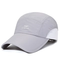 Berretto da baseball grigio chiaro ad asciugatura rapida con mesh e logo SDSRUI - Regolabile / Grigio chiaro