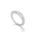 Anillo croissant de plata minimalista con diseño en espiral pulido y acabado fino - US 6